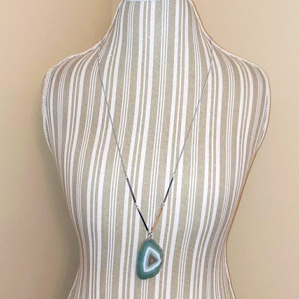 Kinsley Armelle Silver Jade Necklace